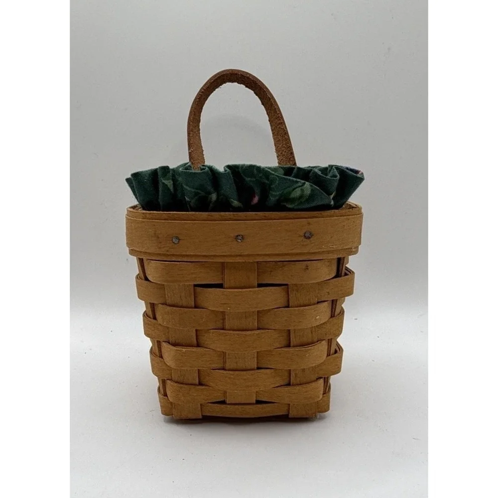 Longaberger Booking Basket 1996 Wall Hanger Emerald Vine Liner 4.5